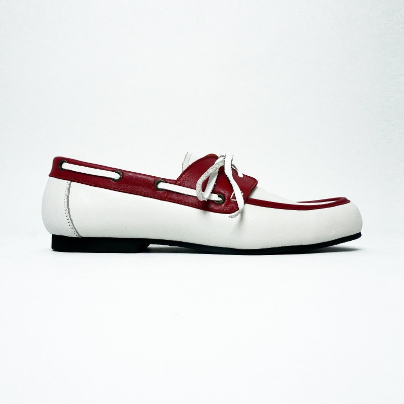 DECK MOCCASIN RED BLANCO