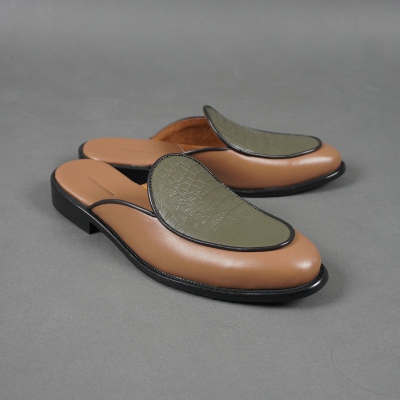 1527-37 GATOR MULE OLIVE TAN 1527-37 GATOR MULE OLIVE TAN