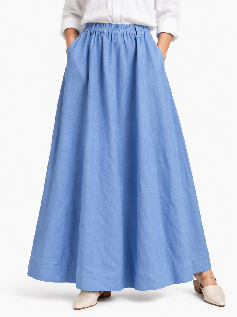 LINEN RAYON SKIRT LINEN RAYON SKIRT