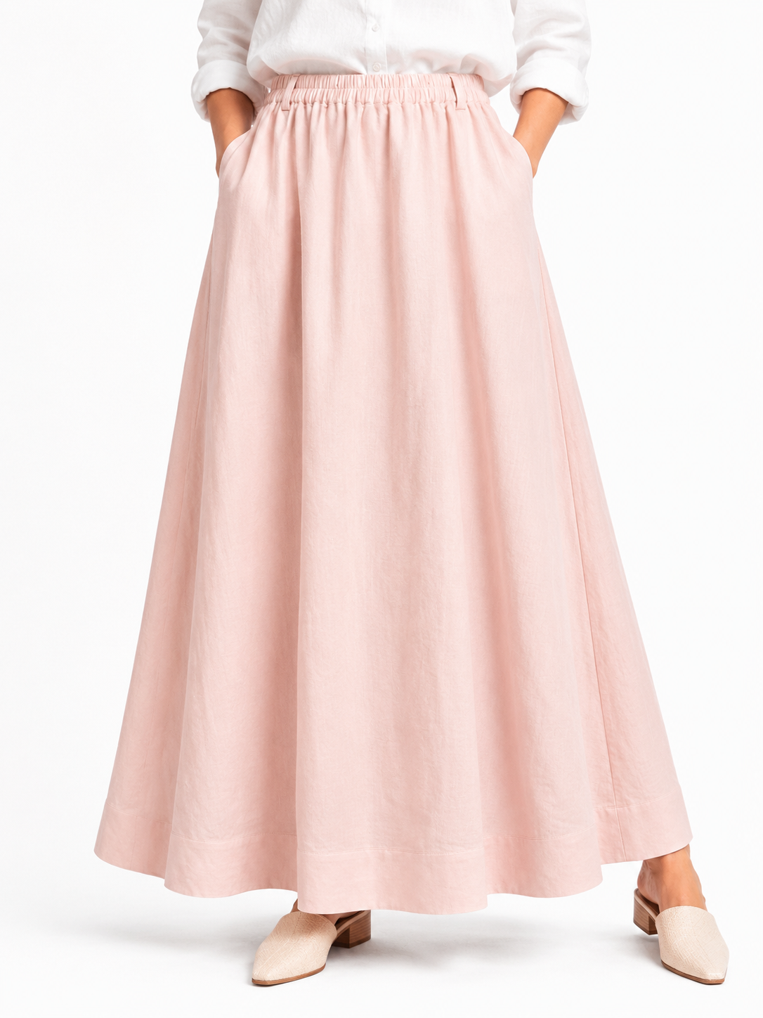 LINEN RAYON SKIRT LINEN RAYON SKIRT
